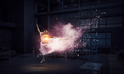 Dreaming to become ballerina. Mixed media © Sergey Nivens