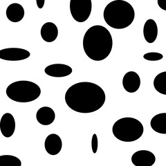 Black and white seamless polka dot pattern