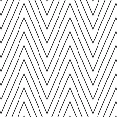 Cercles muraux Bestsellers bandes diagonales noires et blanches en zigzag