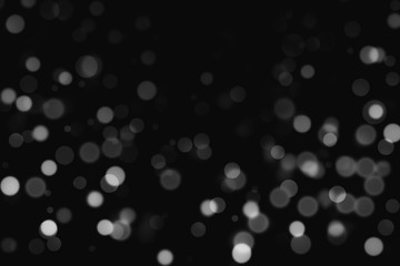 bokeh of lights on black background dark black