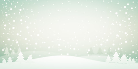 Natural Winter Christmas background with snow background