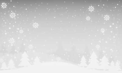 Natural Winter Christmas background with snow background