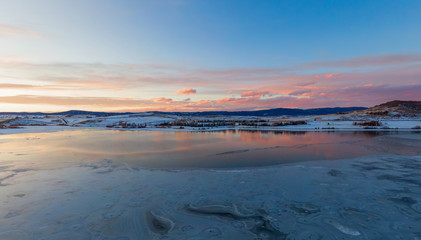 Fototapeta na wymiar Sunset on Catamount Lake 