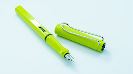 colorful modern fountain pen, sweet color tone effect