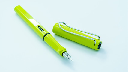 colorful modern fountain pen, sweet color tone effect © happycreator