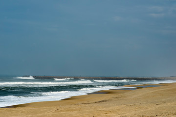 Sand dunes on the beach of Esmoriz