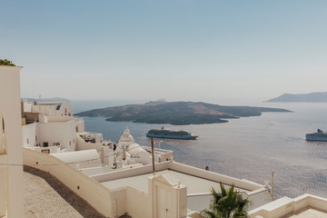 view of santorini island greece