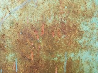 A close up of rust on  wall