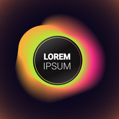 dynamical colorful gradient form abstract banner flowing liquid shape fluid color badge modern graphic element copy space vector illustration