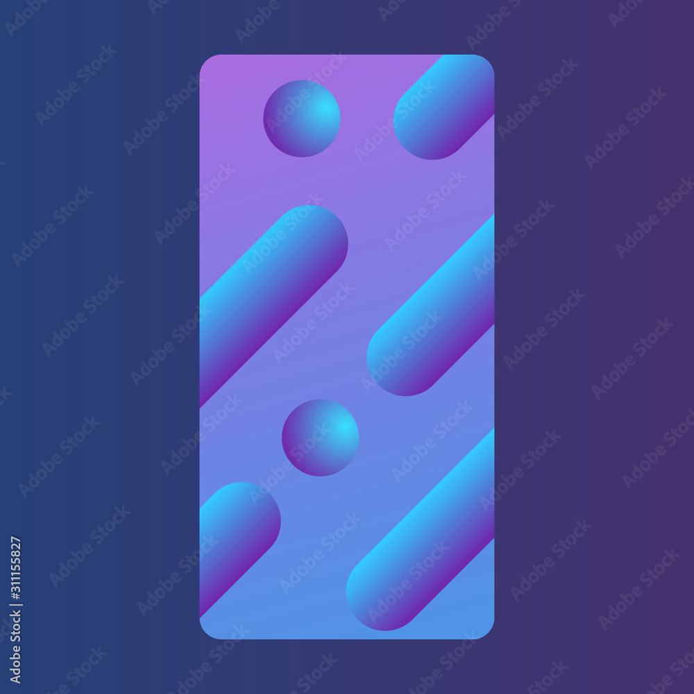 Poster flowing neon gradients fluid color geometric abstract background dynamical liquid shapes vector illu