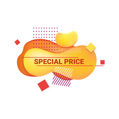 big sale buy now sticker special offer shopping discount badge fluid color gradient abstract banner with flowing liquid shapes vector illustration