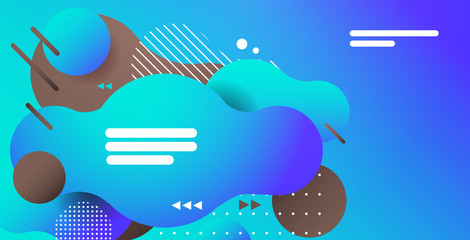 web template with blank bars dynamical colorful gradient abstract banner flowing liquid shape fluid color horizontal vector illustration