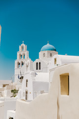 greek church in santorini greece