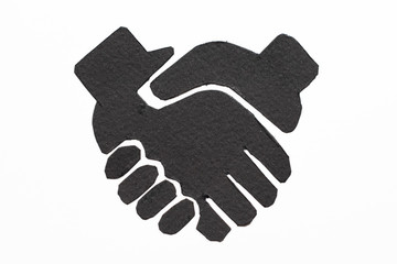 painted illustration of handshake