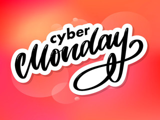 Cyber monday letter. Cyber monday sale banner vector. Cyber monday banner design. Technology background. Concept event advertising. Holiday shopping.