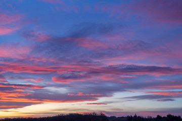 beautiful sunrise in the south of France