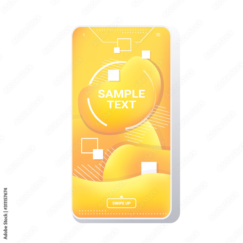 Poster web template dynamical colorful gradient abstract banner flowing liquid shape fluid color smartphone