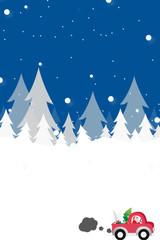 Naklejka premium Merry Christmas and Happy New Year cards, Xmas theme. Illustration
