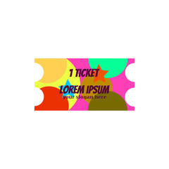 Ticket Logo Template Design Vector