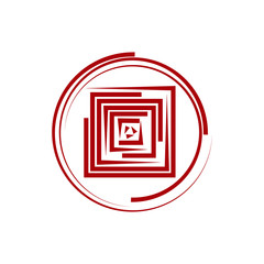 rectangular Hurricane logo symbol icon illustration vector company