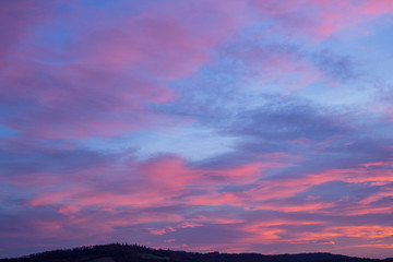 beautiful sunrise in the south of France
