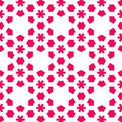 Wrapping paper with colorful abstract patterns and shapes. White and Red colored background for wrapping paper. - 311159039