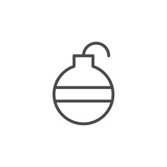 Fire bomb line outline icon
