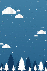 Fototapeta na wymiar illustration of Christmas greeting card background template. snowflakes, winter background