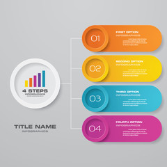 4 steps simple&editable process chart infographics element. EPS 10.	