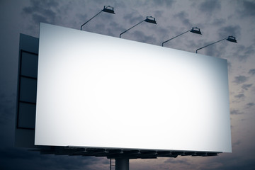 Blank white big banner