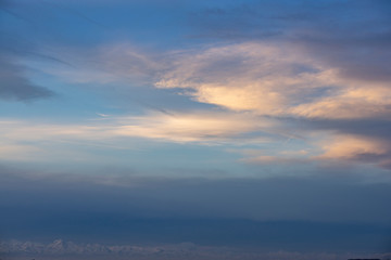 beautiful sky with clouds at sunrise