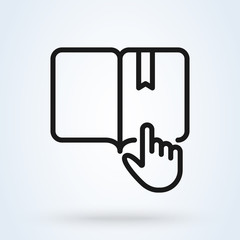 Book Read line. vector modern icon design illustration