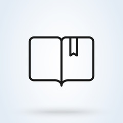 open book line. vector modern icon design illustration