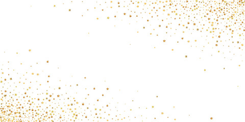 Gold stars luxury sparkling confetti. Scattered sm