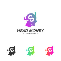 Think Money logo design template vector. Emblem symbol Icon.