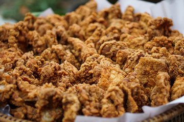 selected focus, Crispy fried chicken