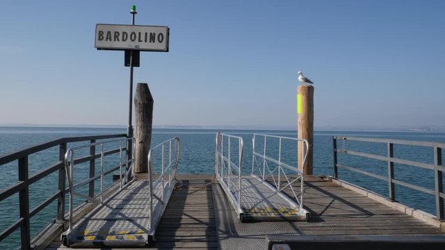 Bardolino Pier on Garda Lake, Italy.