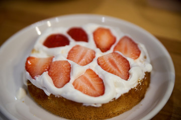 苺のケーキ・手作り・アップ