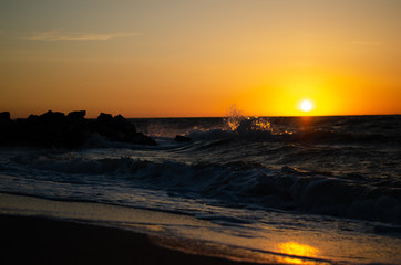 Sunset over the sea