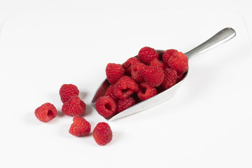 raspberries isolated on white background