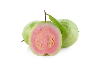 Fresh guava isolated on white background