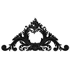 Vintage baroque ornament, corner. Retro pattern antique style acanthus. Decorative design element filigree calligraphy vector. - stock vector	
