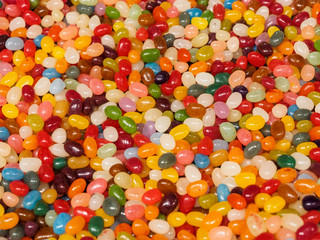 Lots of colorful chewy little marmalade. Texture, background