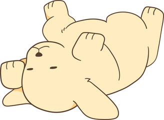 ゴールデンレトリバーの子犬（寝る/へそ天/仰向け）