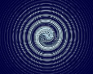 Abstract blue spiral art backdrop or wallpaper on black background
