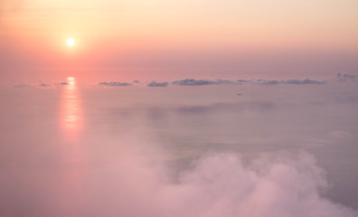 Coucher de soleil au sommet du Stromboli