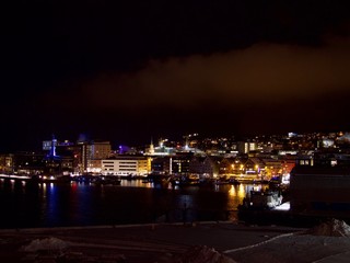 Arctic Norway Night Scene, the Northern Norwegian county of Troms