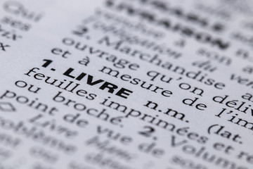 Définition du mot livre dans le dictionnaire français
