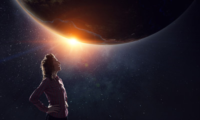 Obraz premium The grace of space . Mixed media