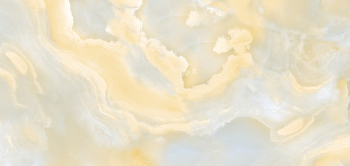 Obraz premium Polished onyx marble with high-resolution, ivory tone emperador marble, natural breccia stone agate surface, modern Italian marble for interior-exterior home decoration tile and ceramic tile surface, 